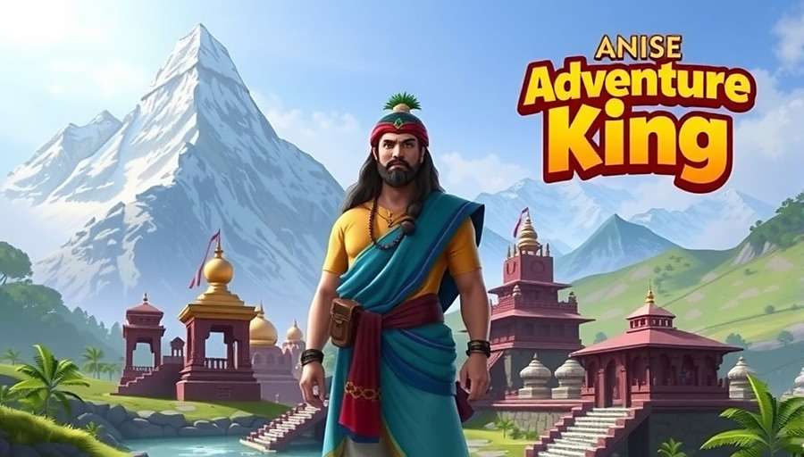 Anise Adventure King Official Cover Art Anise Adventure King game cover showing the main character in traditional Indian attire standing against a backdrop of Himalayan mountains and ancient temples