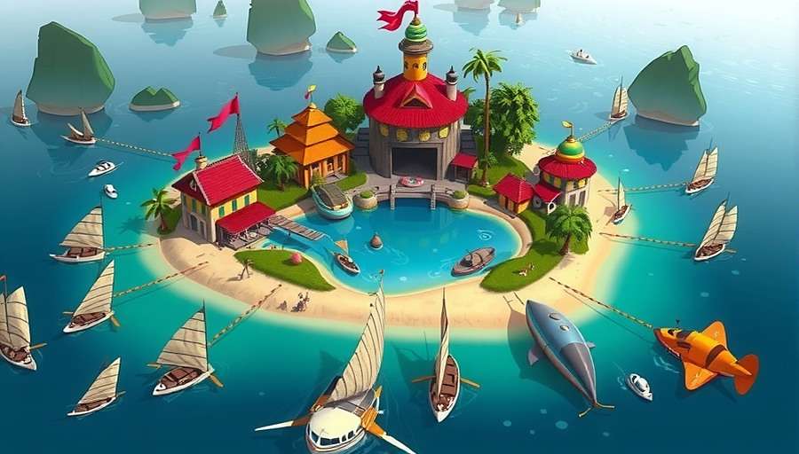 Anise Adventure King Upcoming Content Concept art for upcoming Andaman and Nicobar Islands region in Anise Adventure King featuring marine adventures and indigenous cultural elements